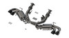 BORLA / ATAK SERIES / CAT-BACK EXHAUST SYSTEM / WITHOUT NPP VALVES / BLACK CHROME TIPS (140841BC) *** CHEVROLET CORVETTE C8 (2020-2024) 6.2L ENGINE