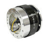 NRG / STEERING WHEEL QUICK RELEASE HUB / SILVER BODY / BLACK CHROME RING (SRK-100-BC)