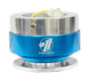 NRG / STEERING WHEEL QUICK RELEASE HUB / SILVER BODY / BLUE RING (SRK-100-BL)