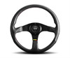 MOMO / TUNER / 320 MM STEERING WHEEL / BLACK LEATHER / BLACK SPOKE / RED STITCH (TUN32BK0B) *** DISCONTINUED ONCE SOLD OUT