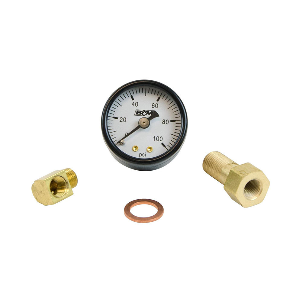 B&M / FUEL PRESSURE GAUGE KIT / 0-100 PSI (46054) *** ACURA ENGINES