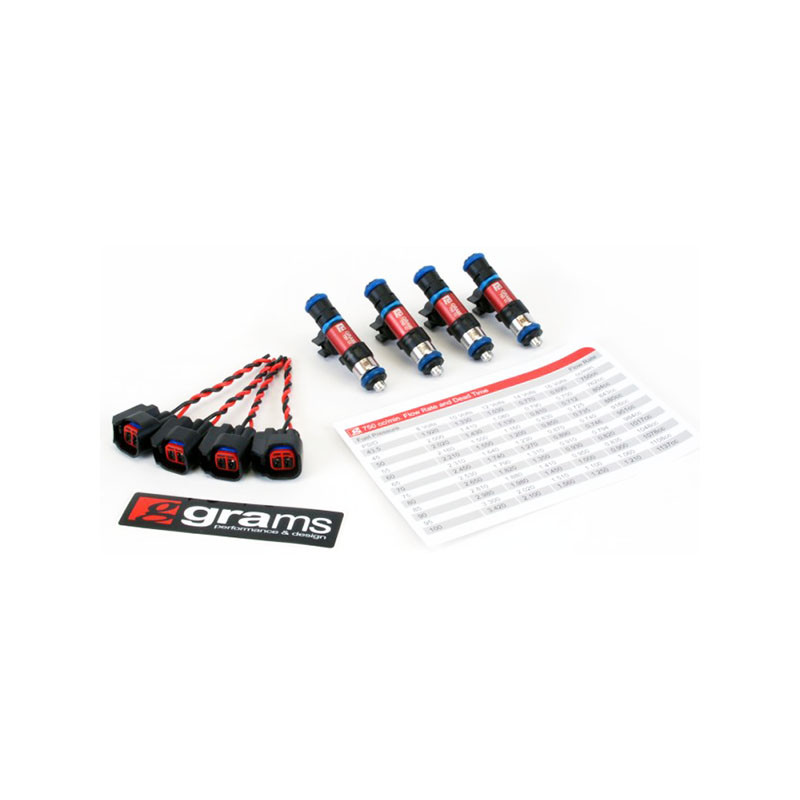 GRAMS / 0750 CC / HIGH PERFORMANCE FUEL INJECTOR SET (G2-0750-0500) *** HONDA (H22 / H23) DOHC ENGINE