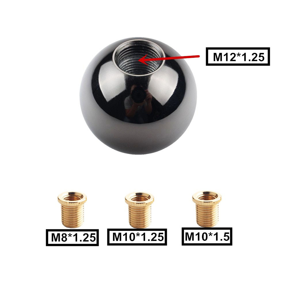 ALPHA SPEED, UNIVERSAL SHIFT KNOB, BALL STYLE, BLACK CHROME COLOR (M8, M10, M12)