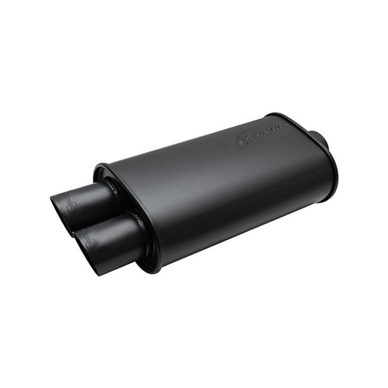 VIBRANT / STREET POWER / FLAT BLACK STAINLESS STEEL MUFFLER / 4.00 INCH INLET / DUAL 3.00 INCH TIP (VIB1155)