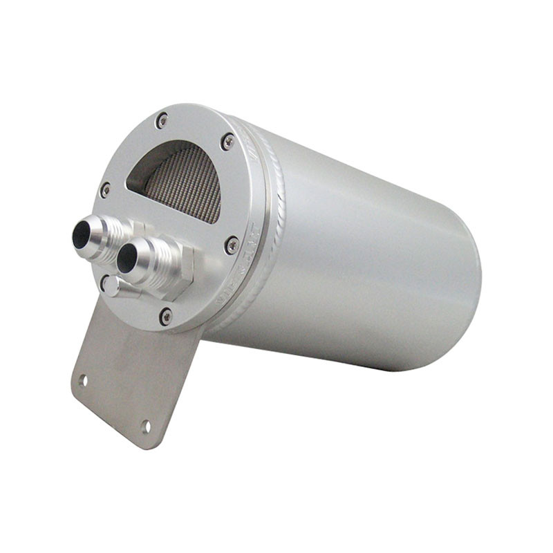VIBRANT / UNIVERSAL OIL CATCH CAN / RECESSED SS FILTER TOP / ALUMINUM SILVER (VIB12694)