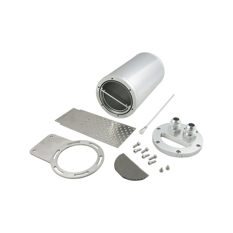 VIBRANT / UNIVERSAL OIL CATCH CAN / RECESSED SS FILTER TOP / ALUMINUM SILVER (VIB12694)