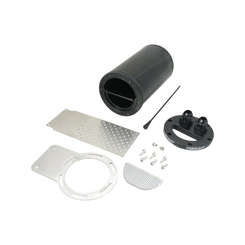 VIBRANT / UNIVERSAL OIL CATCH CAN / RECESSED SS FILTER TOP / ANODIZED BLACK (VIB12695)