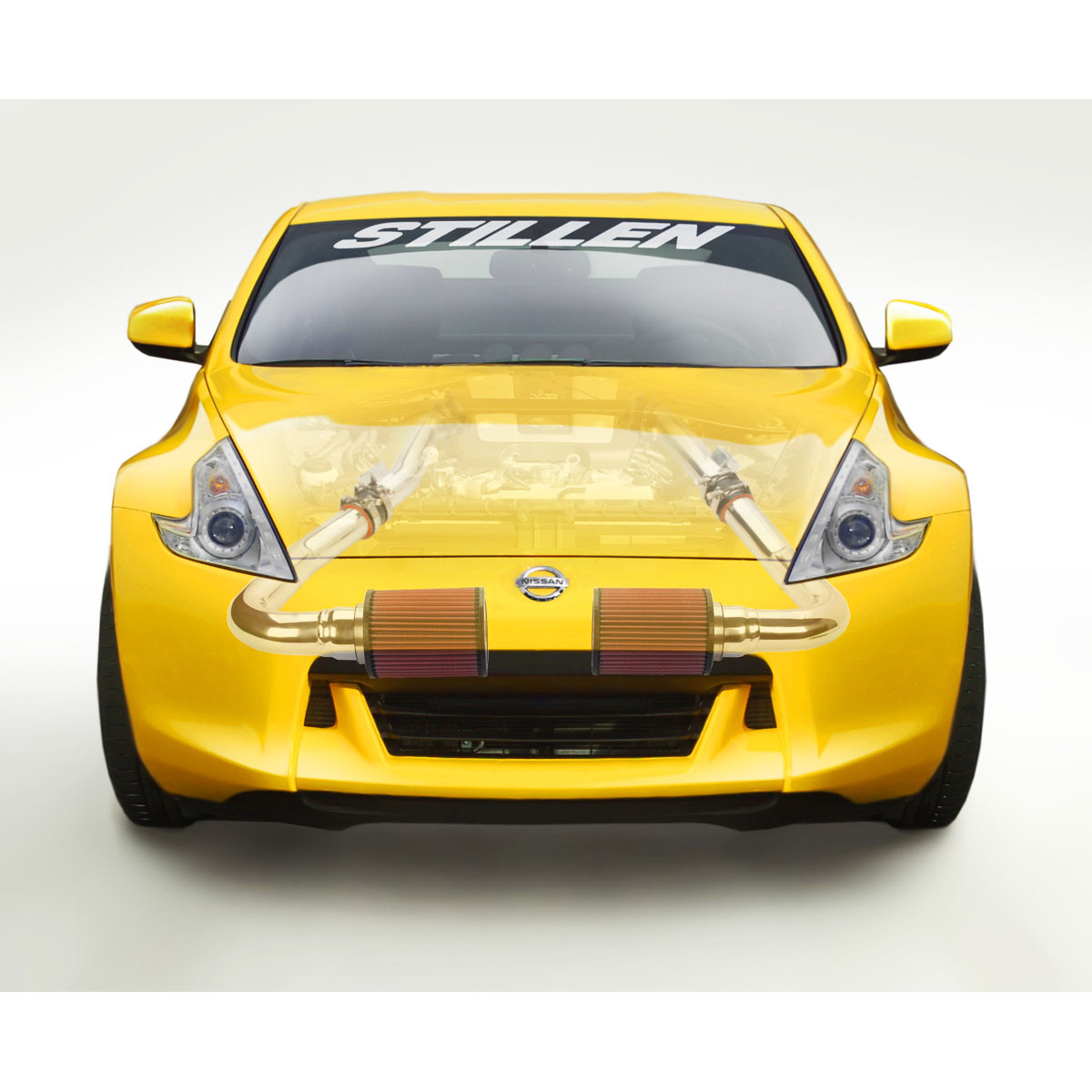 STILLEN / LONG TUBE / COLD AIR INTAKE SYSTEM WITH DRYFLOW FILTER (402852DF) *** NISSAN 370Z (2009-2020) VQ37VHR ENGINE