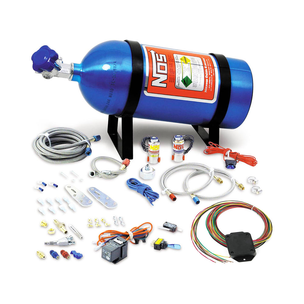 NOS / WET NITROUS KIT / SINGLE FOGGER WITH 10 LBS BOTTLE (05134NOS) *** 6 CYLINDER ENGINES / 35 HP / 50 HP / 75 HP ***  DRIVE-BY-WIRE THROTTLE CONTROL