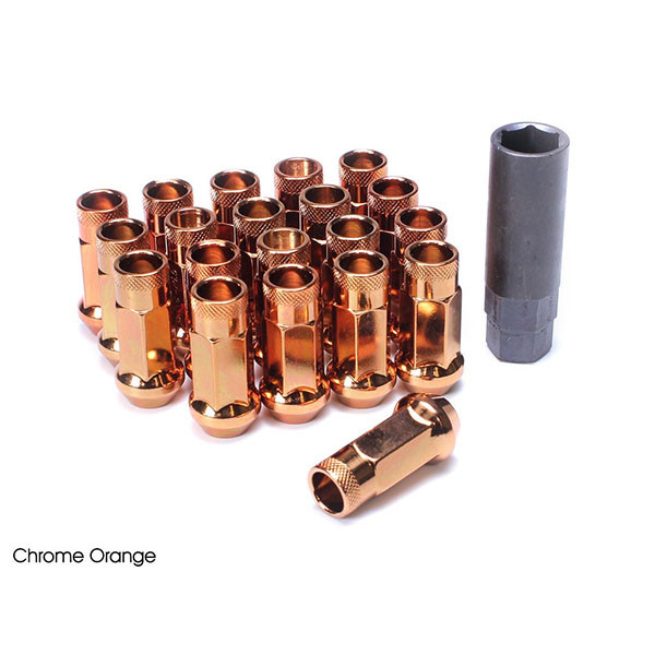 MUTEKI SR48 (12 X 1.50 MM) EXTENDED STEEL LUG NUTS / COPPER ORANGE CHROME (32906O)