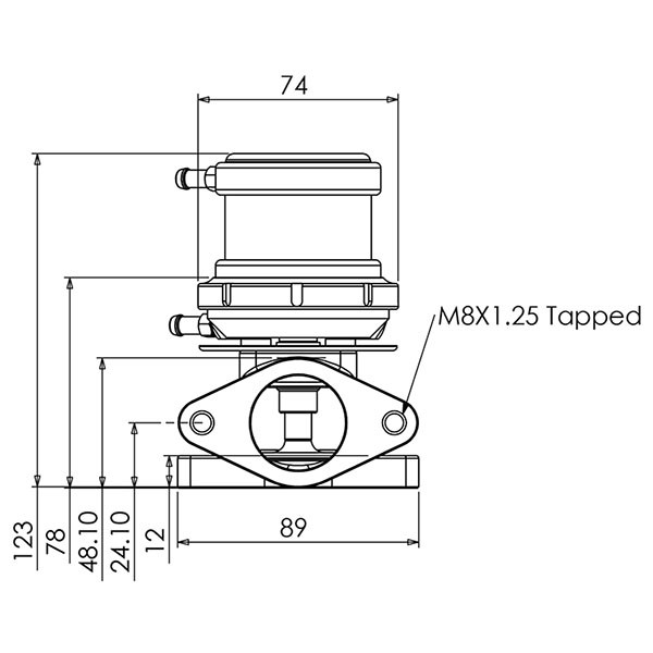 TURBOSMART / 38 MM WG / 2 BOLT FLANGE / GEN 4 ULTRAGATE HP EXTERNAL WASTEGATE / BLACK COLOR (TS-0501-1202) *** 35 PSI SPRING INSTALLED