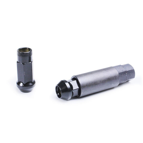 MUTEKI SR48 (12 X 1.25 MM) EXTENDED STEEL LUG NUTS / BLACK COLOR (32905B)