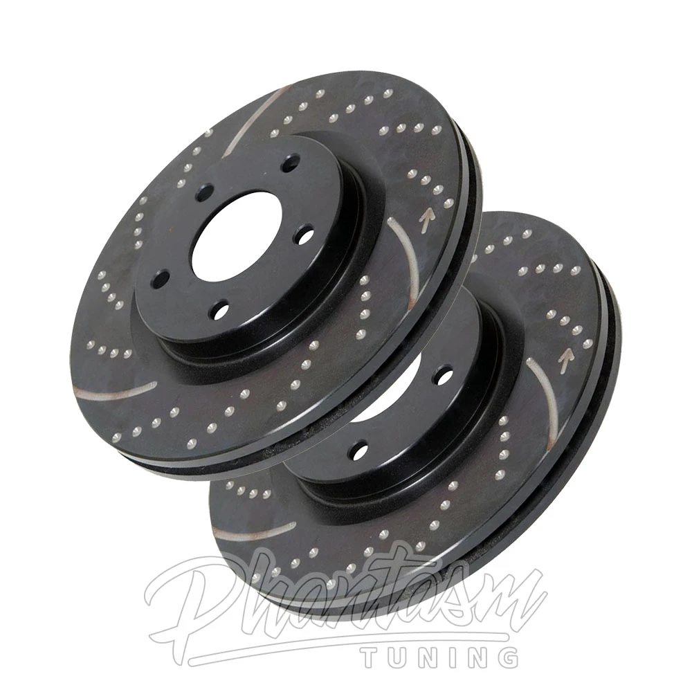 EBC / SLOTTED AND DIMPLES / REAR BRAKE ROTORS / SOLD AS PAIRS (GD7128) *** ACURA INTEGRA TYPE-R (1994-2001)