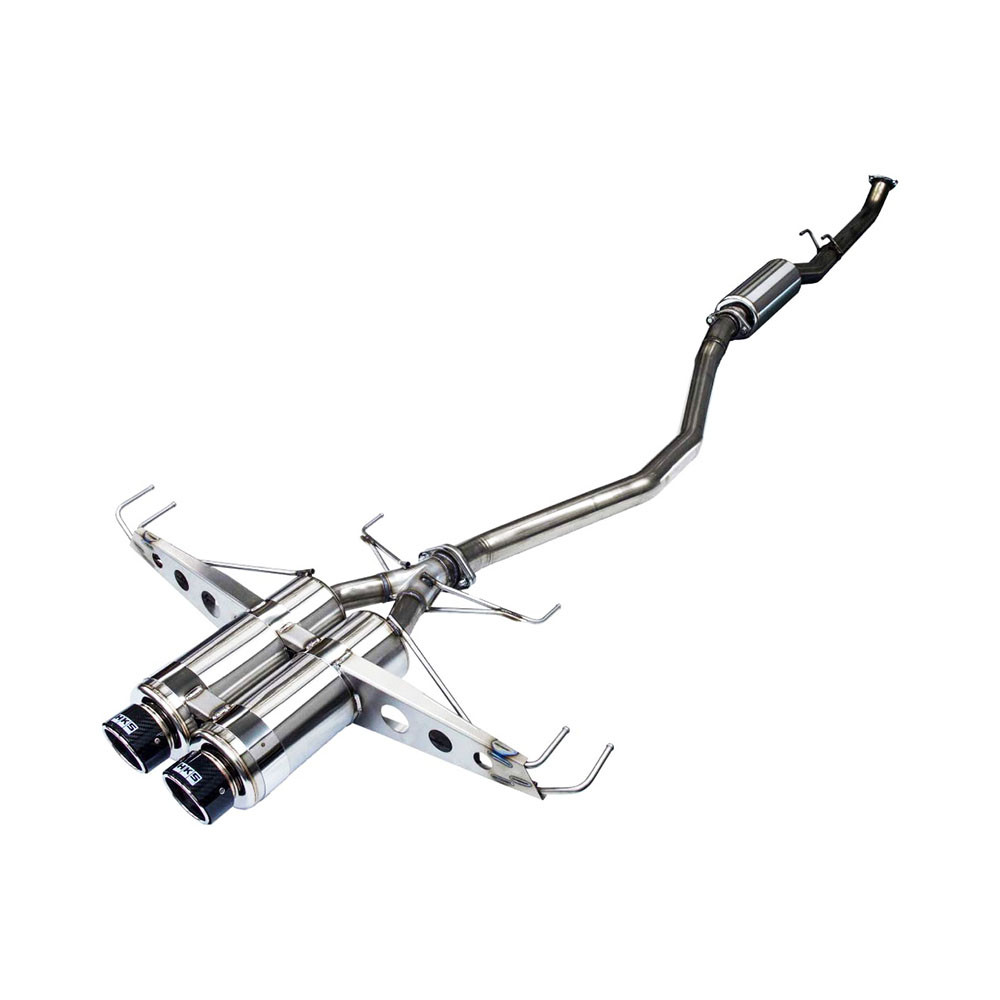HKS / HI-POWER SPEC L2 / CAT-BACK EXHAUST SYSTEM / DUAL CARBON FIBER TIPS (31019-AH106) *** HONDA CIVIC TYPE-R (2017-2021) FK8 / 2.0L TURBO
