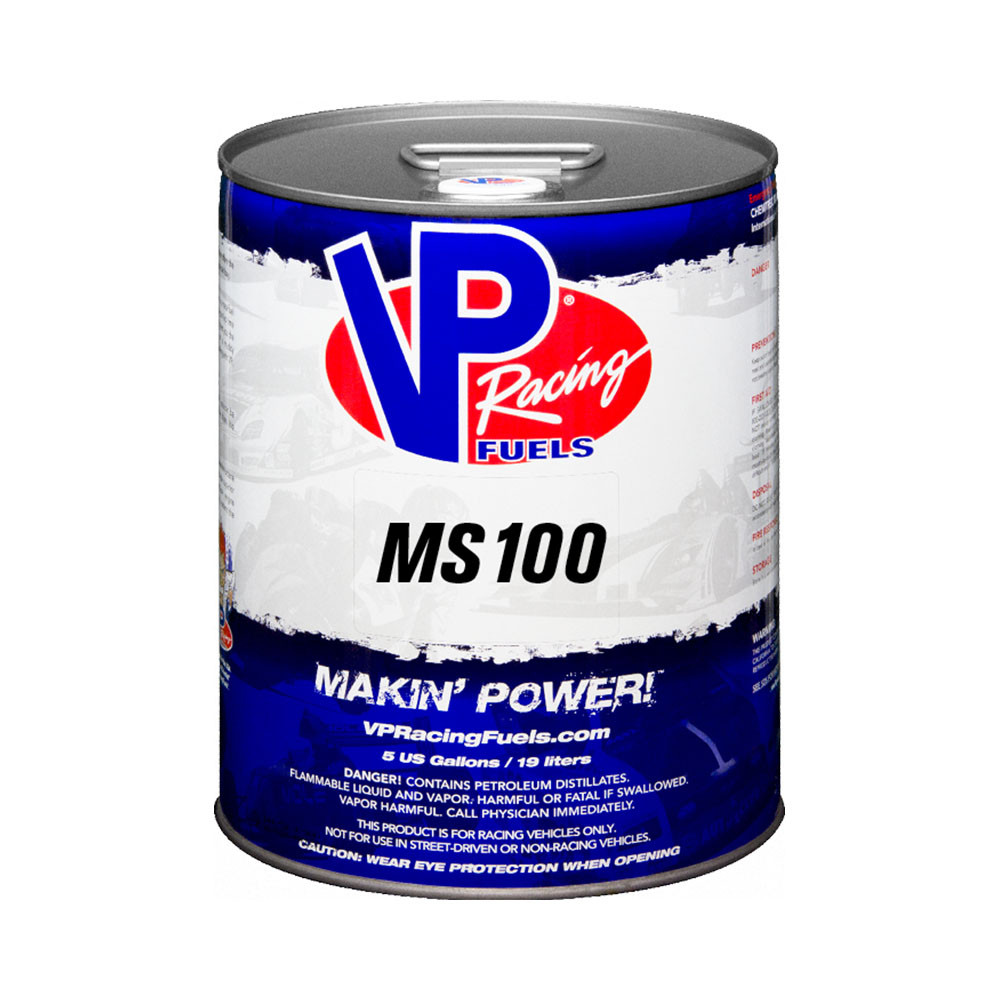 VP RACING (MS100) MOTORSPORT 100 / UNLEADED RACE FUEL / OXYGENATED GAS (5 GALLON PAIL)