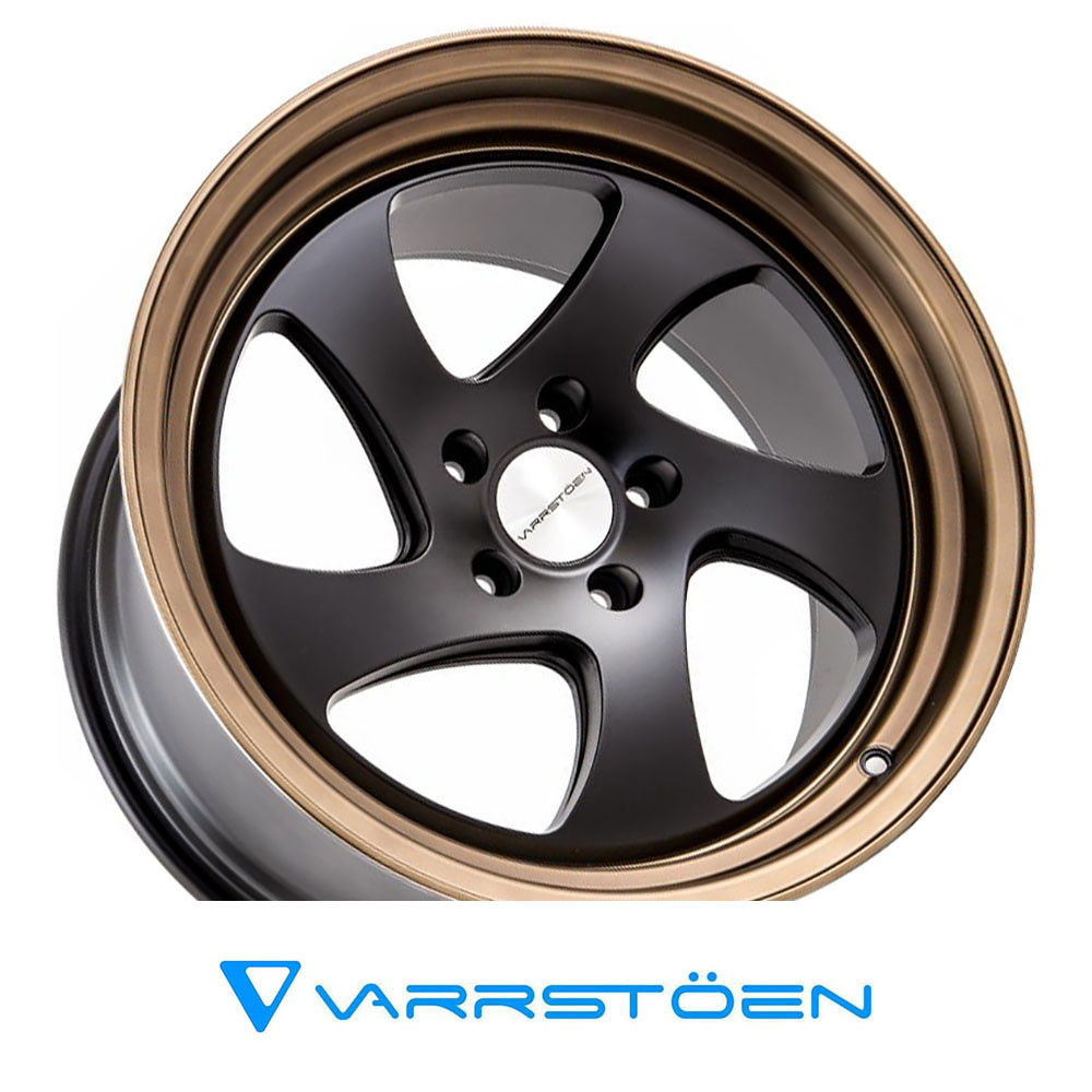 VARRSTOEN WHEELS - MK2 - MATTE BLACK, MACHINED BRONZE LIP (18 X 10.0) +30 ET (5 X 100 MM) 73.1 CB