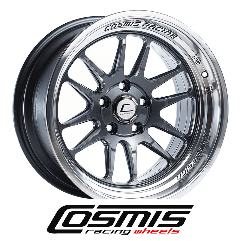 COSMIC RACING WHEELS - XT206R - GUN METAL MACHINED LIP (17 X 8.0) +30 ET (5 X 100 MM) 73.1 CB