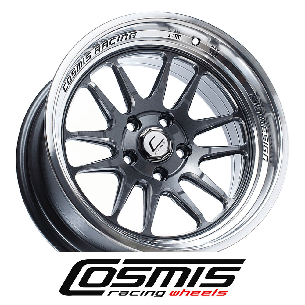 COSMIC RACING WHEELS - XT206R - GUN METAL MACHINED LIP (18 X 11.0) +8 ET (5 X 114.3 MM) 73.1 CB