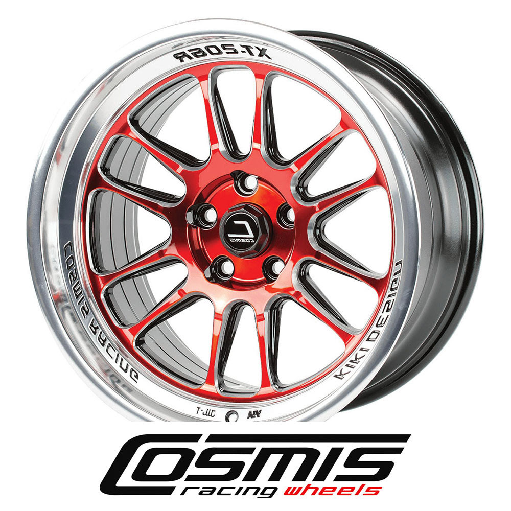 COSMIC RACING WHEELS - XT206R - RED MACHINED LIP (18 X 9.5) +10 ET (5 X 114.3 MM) 73.1 CB