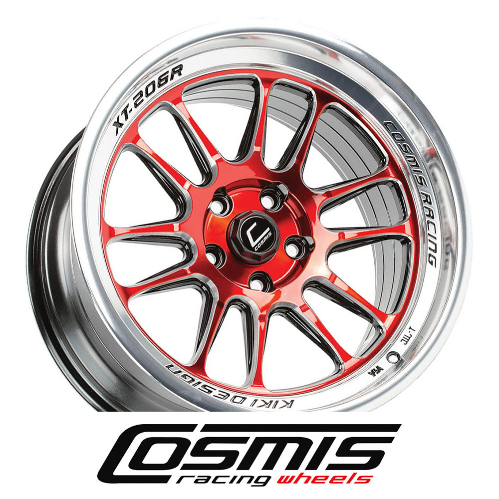 COSMIC RACING WHEELS - XT206R - RED MACHINED LIP (18 X 11.0) +8 ET (5 X 114.3 MM) 73.1 CB