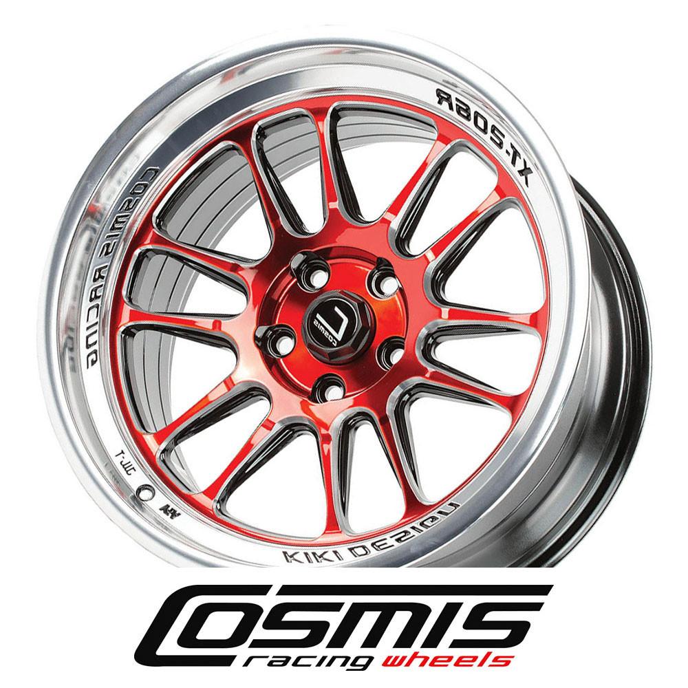 COSMIC RACING WHEELS - XT206R - RED MACHINED LIP (18 X 11.0) +8 ET (5 X 114.3 MM) 73.1 CB