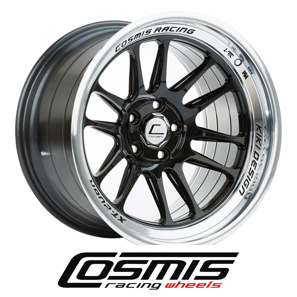 COSMIC RACING WHEELS - XT206R - BLACK MACHINED LIP (17 X 9.0) +5 ET (5 X 114.3 MM) 73.1 CB