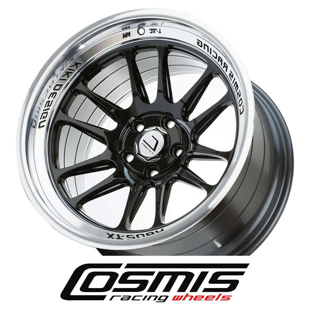 COSMIC RACING WHEELS - XT206R - BLACK MACHINED LIP (17 X 9.0) +5 ET (5 X 114.3 MM) 73.1 CB