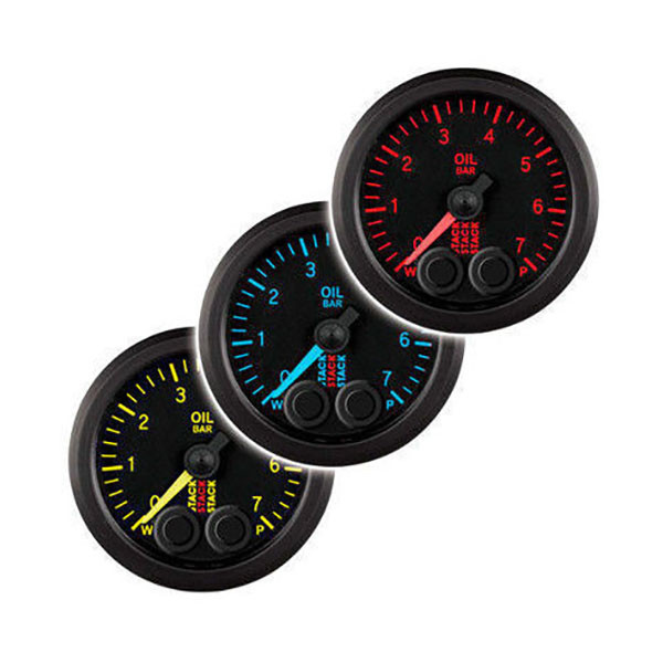 STACK (ST3502) OIL PRESSURE GAUGE, 7 COLOR LED, PRO-CONTROL STEPPER MOTOR