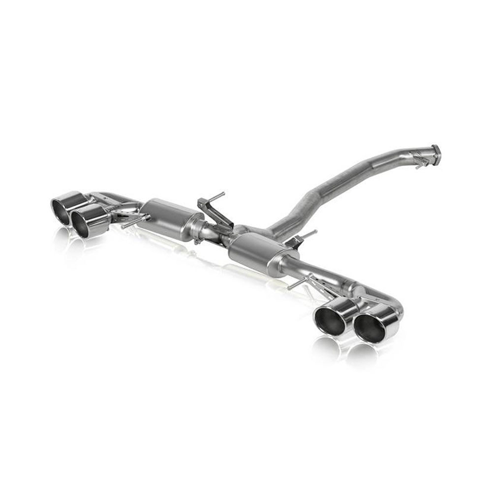 AKRAPOVIC / TITANIUM AXLE-BACK EXHAUST SYSTEM / WITH QUAD CARBON TIPS (M-NI/T/1H-C) *** NISSAN GTR (2008-2021) R35
