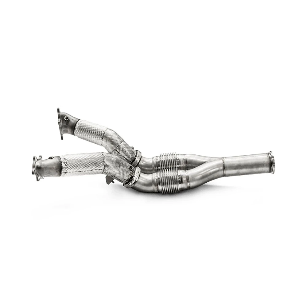 AKRAPOVIC / DOWN-PIPE FOR STOCK TURBOCHARGERS (DP/L-NI/SS/1) *** NISSAN GTR (2008-2021) R35