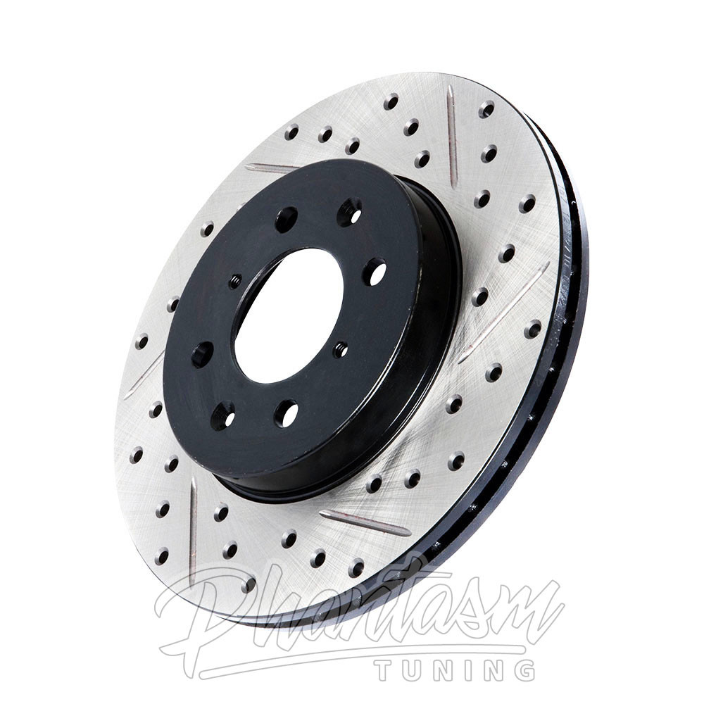 STOPTECH / DRILLED & SLOTTED / FRONT BRAKE ROTOR / SOLD AS SINGLE (127.47022) *** SUBARU WRX STI (2005-2007)