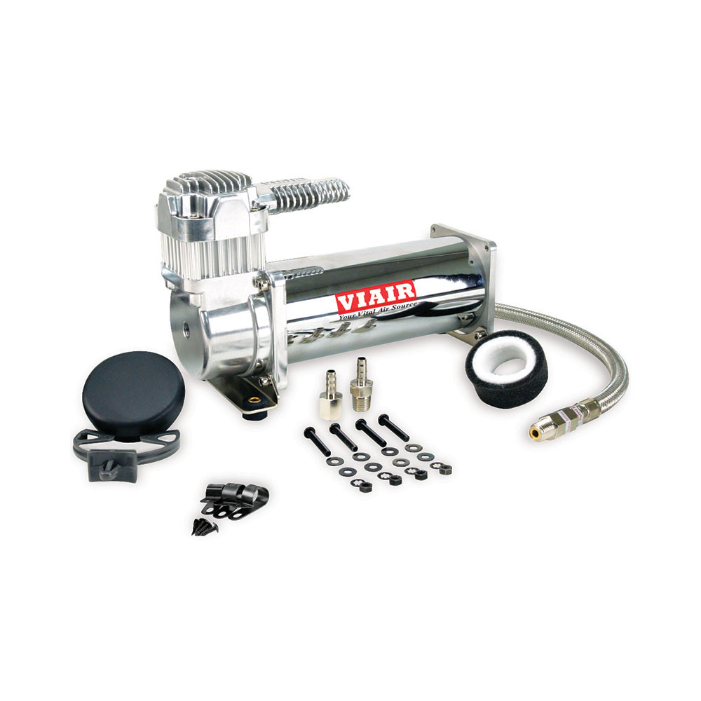 AIR LIFT PERFORMANCE / 3P DIGITAL AIR MANAGEMENT SYSTEM (27781) *** 1/4 INCH LINES (2.5 GALLON POLISH TANK) CHROME VIAIR COMPRESSOR