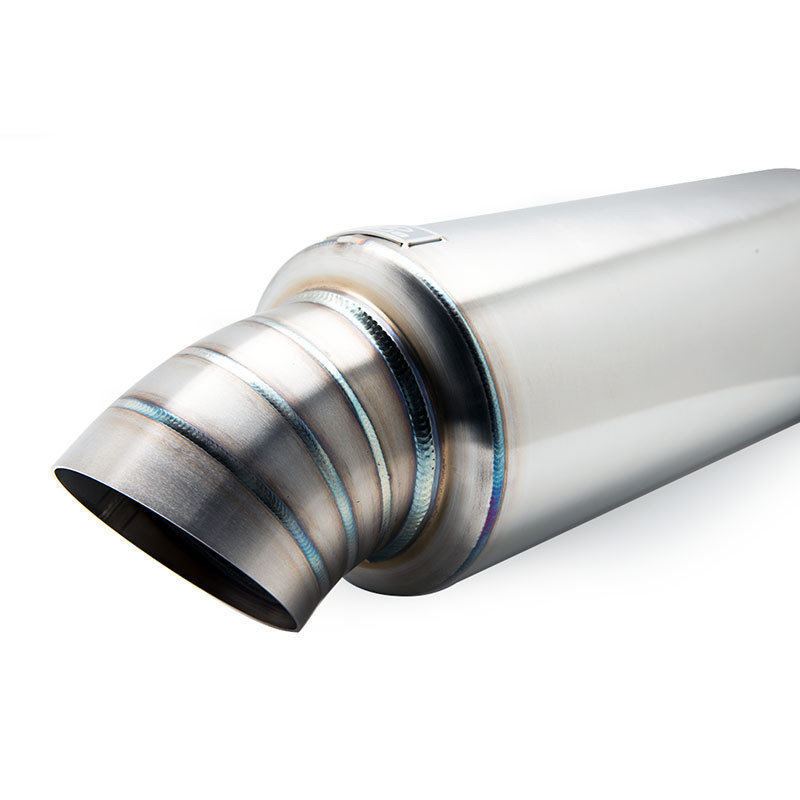 BLOX / UNIVERSAL STAINLESS STEEL MUFFLER / 2.50 INCH INLET / 3.50 INCH TURN DOWN TIP (BXEX-00107)