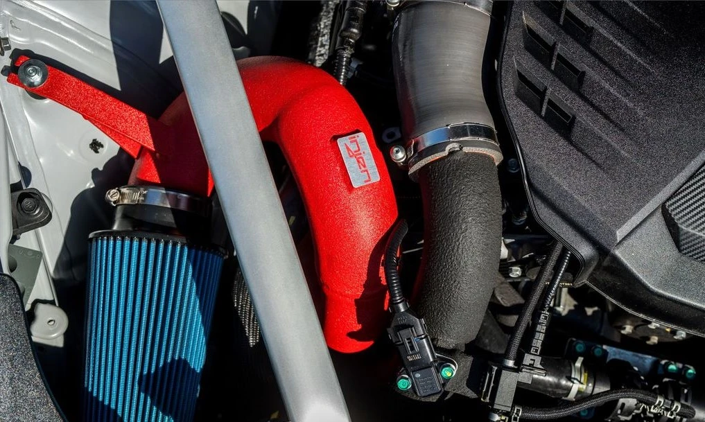 INJEN / COLD AIR INTAKE SYSTEM / WRINKLE RED PIPING (SP1350WR) *** KIA STINGER GT (2018-2023) 3.3L TWIN TURBO