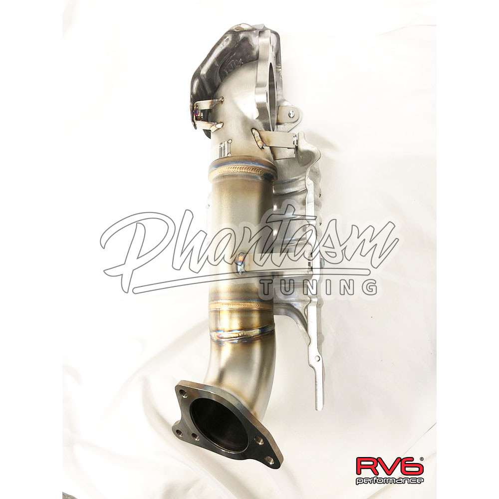RV6 (DP-ARD15-18) POLISH CERAMIC COATED, CATLESS DOWN-PIPE, HONDA ACCORD (2018-19) 1.5L TURBO