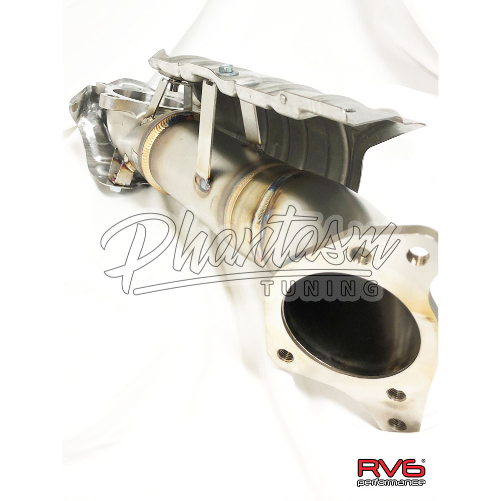 RV6 (DP-ARD15-18) POLISH CERAMIC COATED, CATLESS DOWN-PIPE, HONDA ACCORD (2018-19) 1.5L TURBO