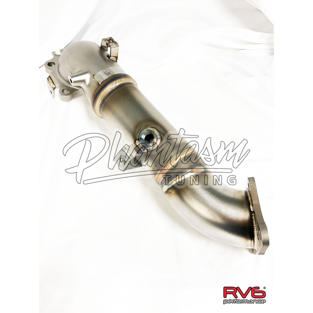 RV6 (DP-ARD15-18) BLACK CERAMIC COATED, CATLESS DOWN-PIPE, HONDA ACCORD (2018-19) 1.5L TURBO