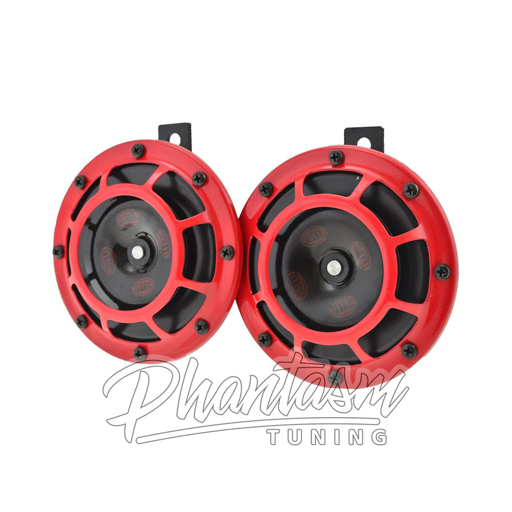 HELLA (003399801) TWIN SUPERTONE HORNS, RED COLOR