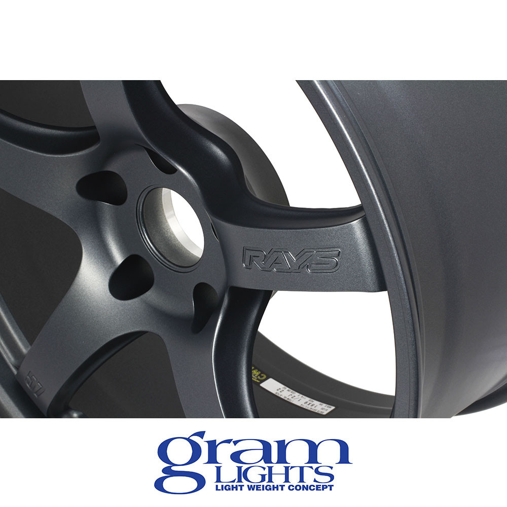 GRAM LIGHTS WHEELS - 57CR - GUN METAL BLUE 2 (15 X 8.0) +28 ET (4 X 100 MM) 65 CB / WGCRE28AG2