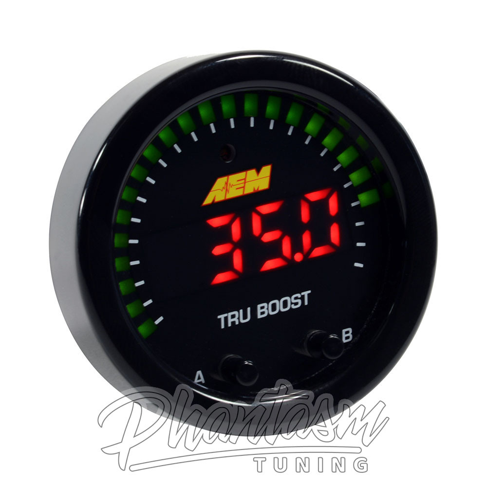 AEM / X-SERIES / BOOST PRESSURE GAUGE / INCLUDE ELECTRONIC BOOST CONTROLLER SOLENOID (30-0352) *** TRU BOOST WITH EBC ***