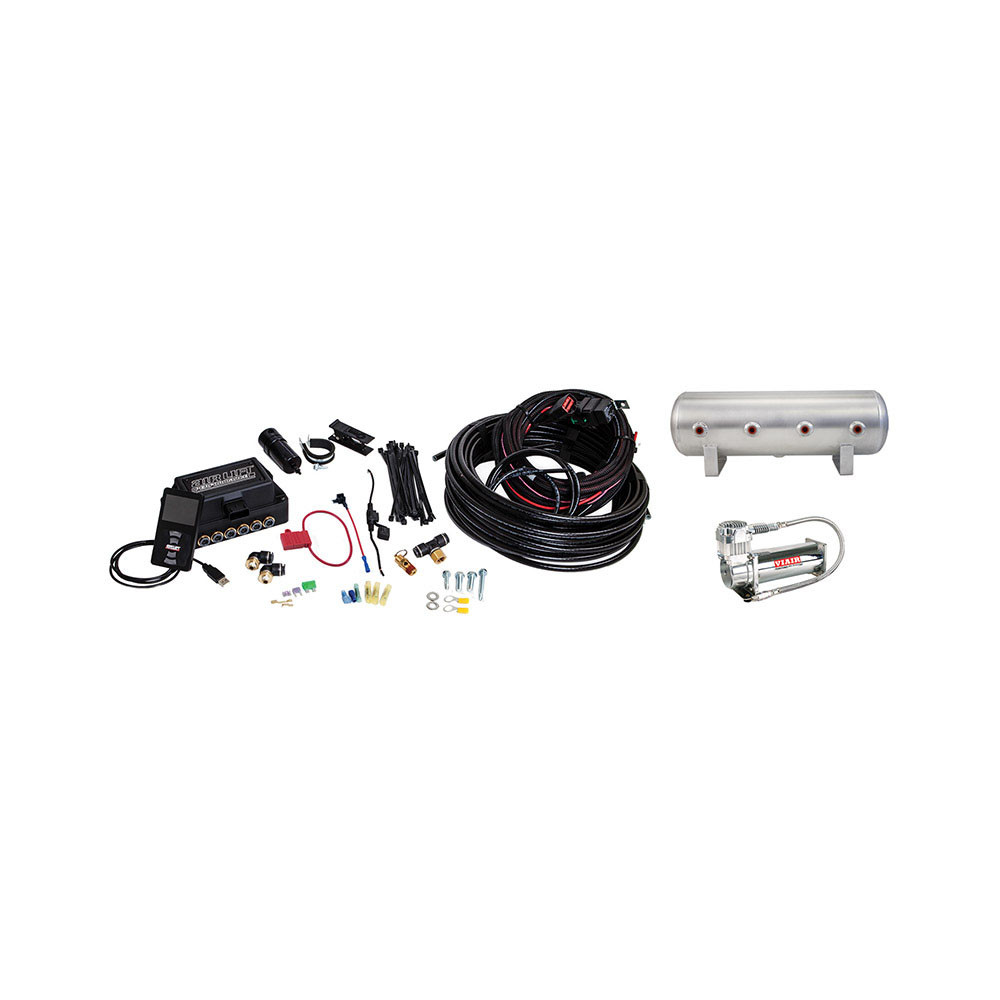 AIR LIFT PERFORMANCE / 3H DIGITAL AIR MANAGEMENT SYSTEM (27796) *** 3/8 INCH LINES (2.5 GALLON POLISHED TANK) VIAIR COMPRESSOR