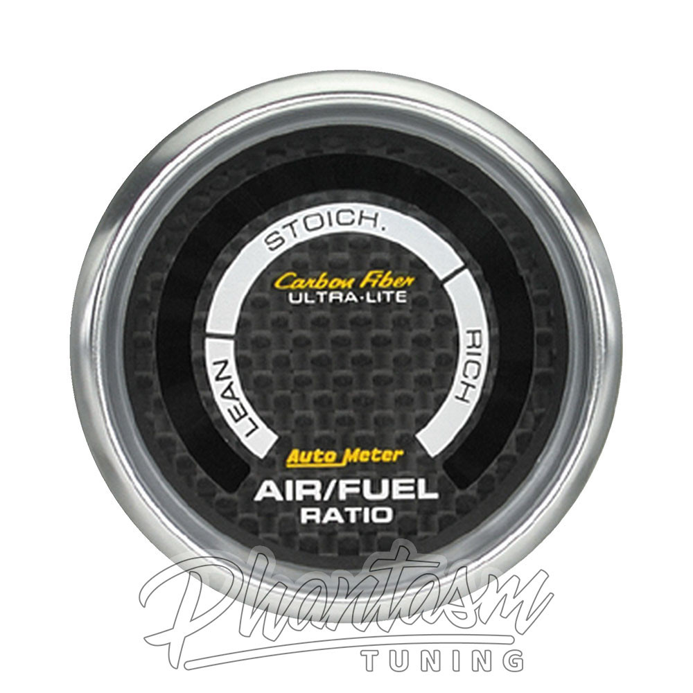 AUTO METER / AIR-FUEL RATIO / DIGITAL GAUGE (4775) *** CARBON FIBER FACE / POLISHED ALUMINUM BEZEL