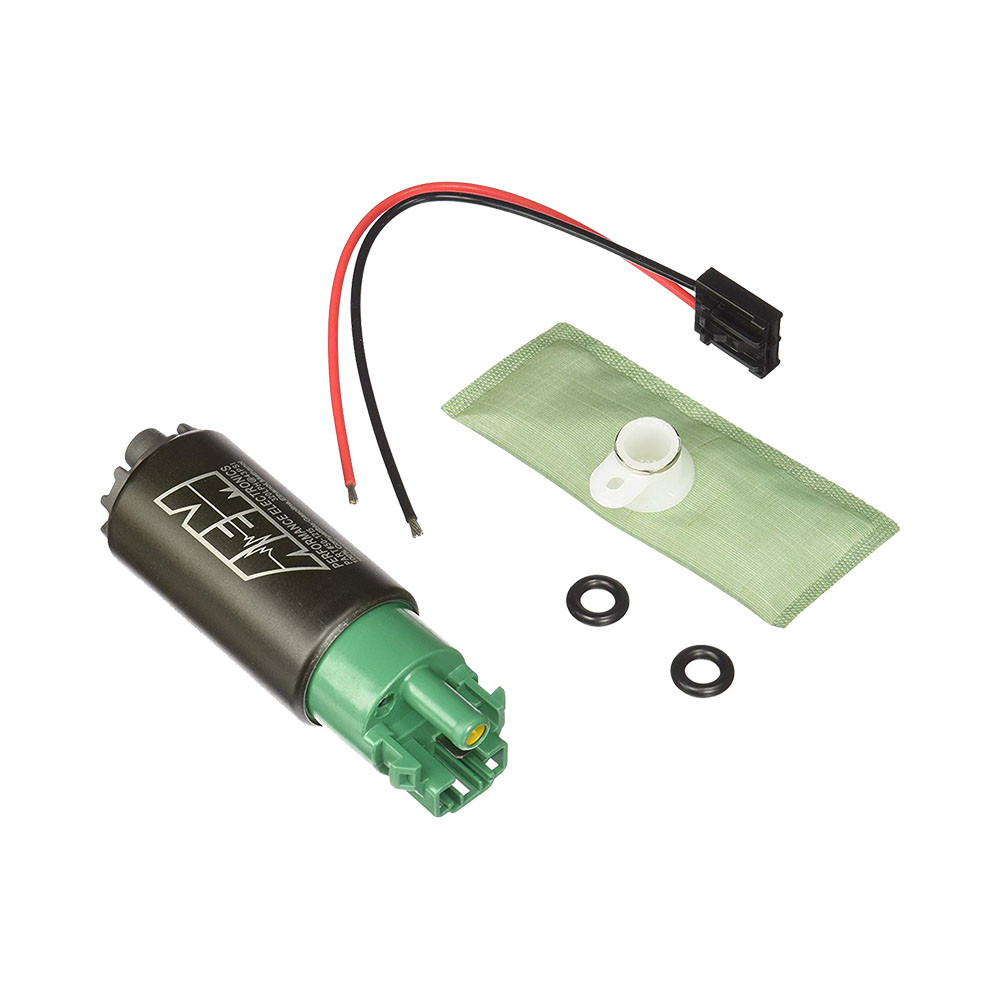 AEM / 340 LPH / GAS + E85 COMPATIBLE / HIGH FLOW FUEL PUMP WITH HOOKS (50-1215) *** UNIVERSAL APPLICATIONS