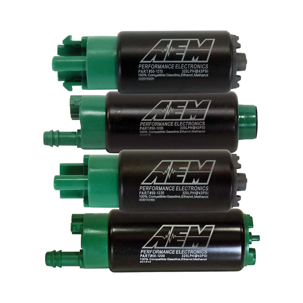 AEM / 340 LPH / GAS + E85 COMPATIBLE / HIGH FLOW FUEL PUMP WITH HOOKS (50-1215) *** UNIVERSAL APPLICATIONS