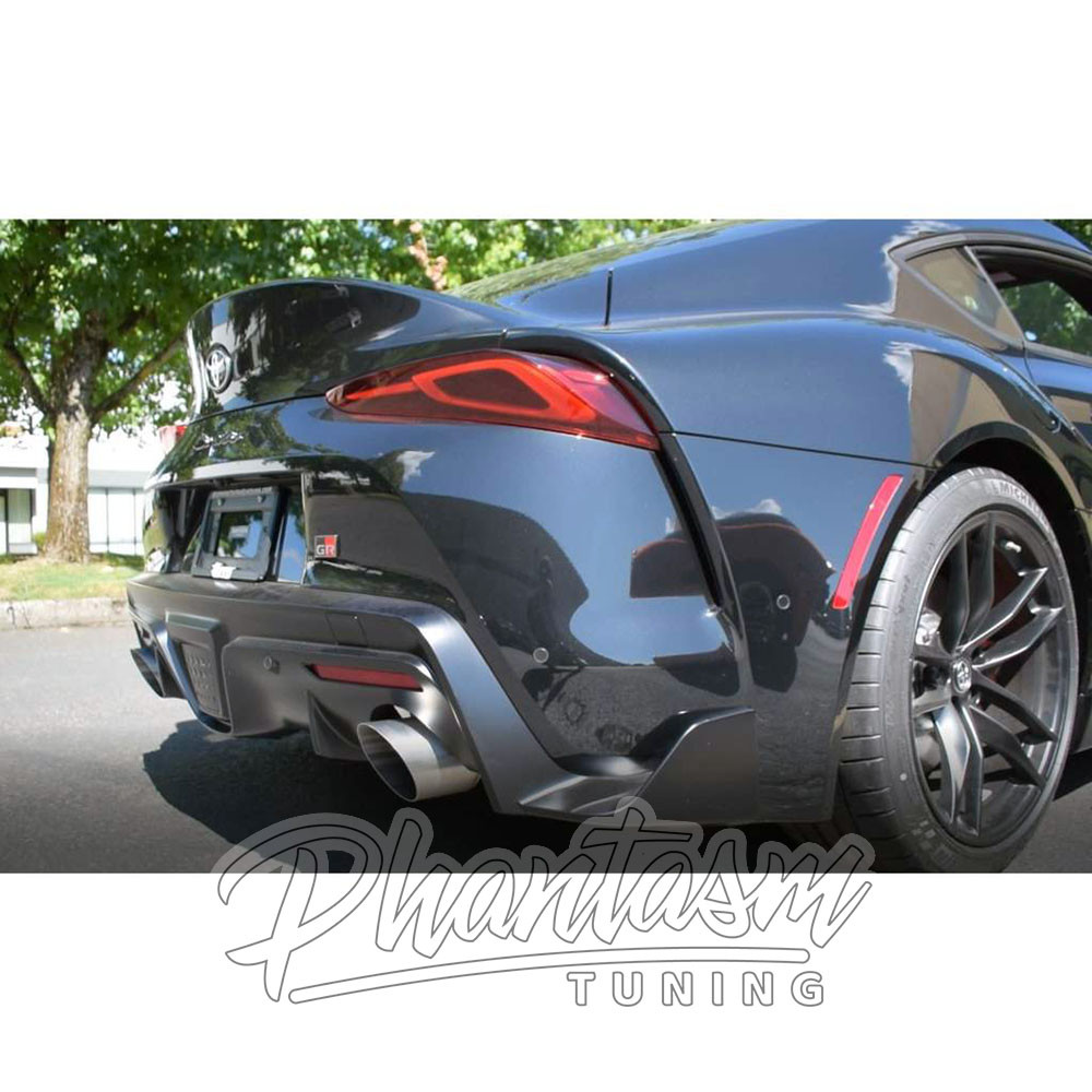 ETS / CAT-BACK EXHAUST SYSTEM / 3.15 INCH SLIP-FIT INLET / WITH DUAL MUFFLERS / WITH RESONATOR (900-20-EXH-008) *** TOYOTA GR SUPRA (2020-2022) 3.0L TURBO