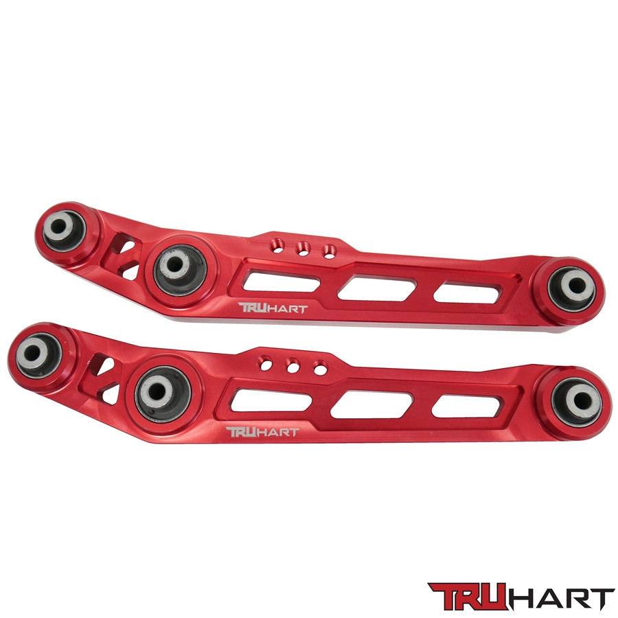 TRUHART / REAR LOWER CONTROL ARMS / ANODIZED RED / SOLD AS PAIRS (TH-H101-RE) *** HONDA CIVIC (1992-1995)