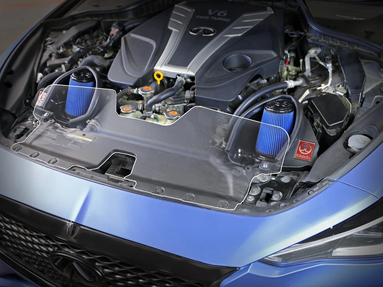 AFE / TAKEDA COLD AIR INTAKE SYSTEM / PRO-5R OILED FILTER (56-10004R) *** INFINITI Q50 SEDAN (2016-2024) 3.0L TURBO
