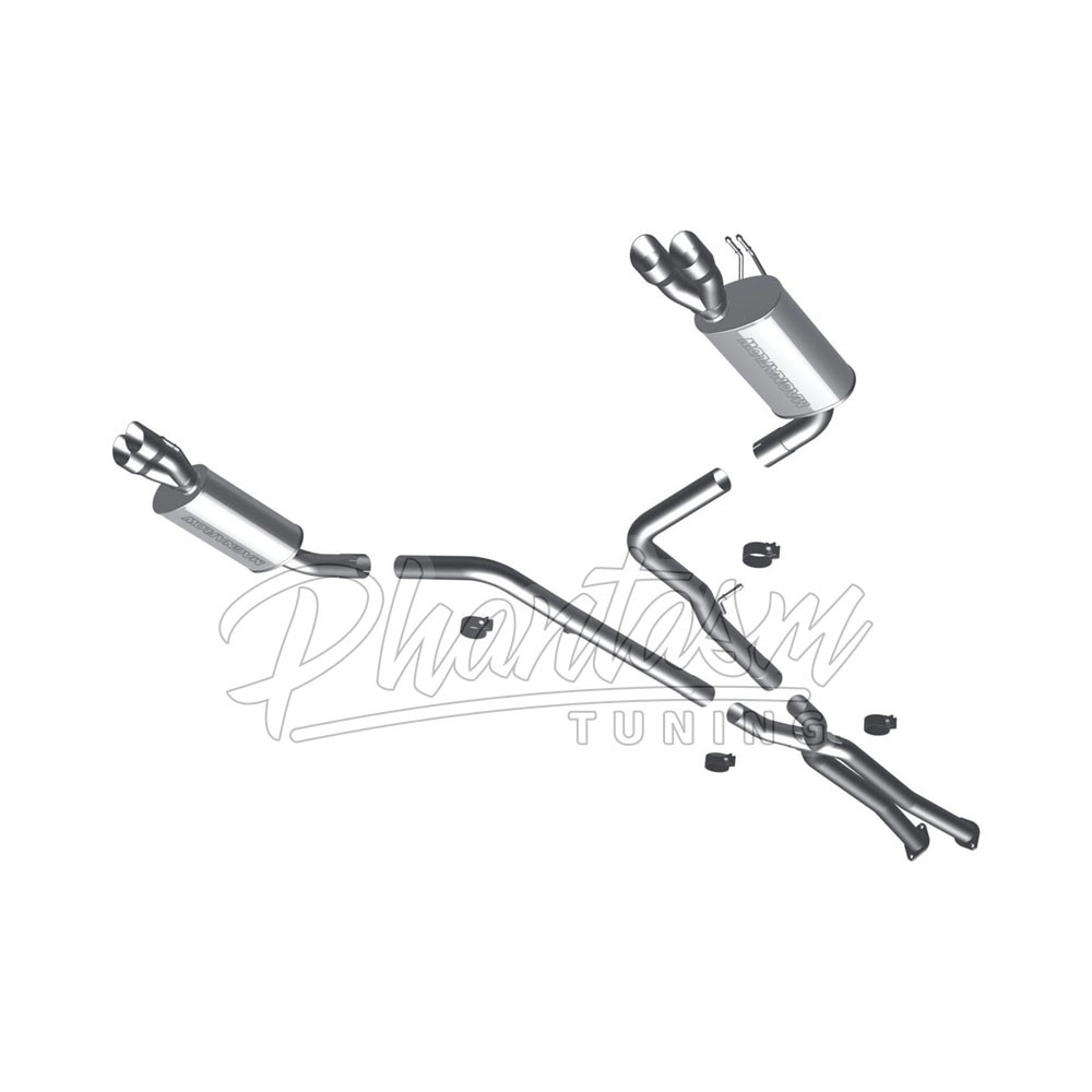 MAGNAFLOW / CAT-BACK EXHAUST SYSTEM / QUAD TIPS (16497) *** HYUNDAI GENESIS SEDAN (2009-2012) 4.6L / V8 ENGINE