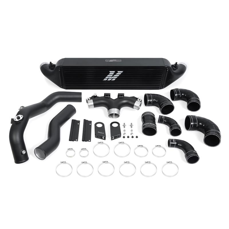 MISHIMOTO / FRONT MOUNT INTERCOOLER KIT / BLACK CORE WITH BLACK CHARGE-PIPES (MMINT-STNGR-18BK) *** KIA STINGER GT (2018-2023) 3.3L TWIN TURBO