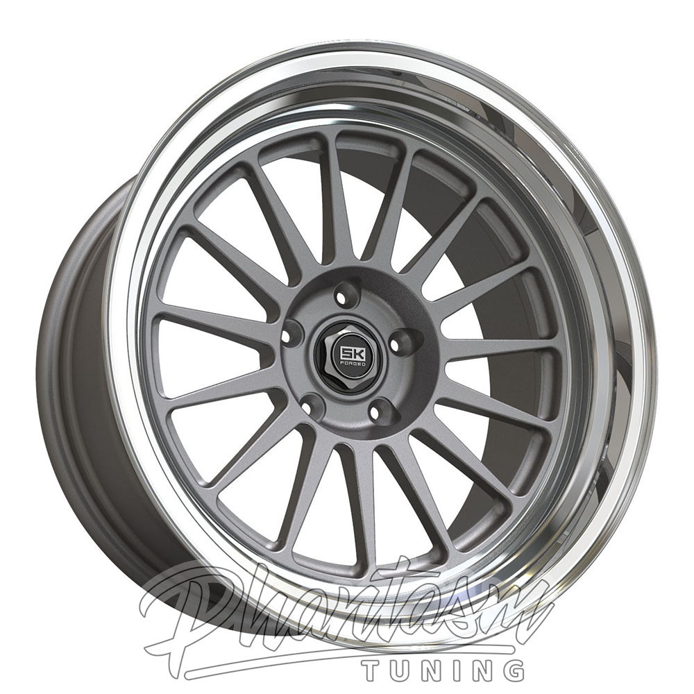 SK FORGED WHEELS / TITAN / DEEP DISH MONO BLOCK / GUN METAL COLOR (18 X 9.5) +15 ET (5 X 114.3 MM)